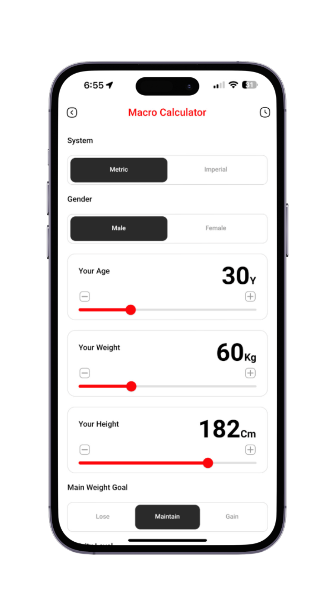 30. Macro Calculator